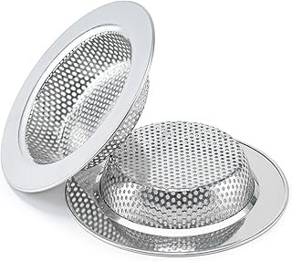 2 Pcs Sink Strainer for Most Kitchen Sink Drain Basket, Upgraded Double-Layer Safe Design Kitchen Sink Strainer (Outer Diameter 4.5 Inch)